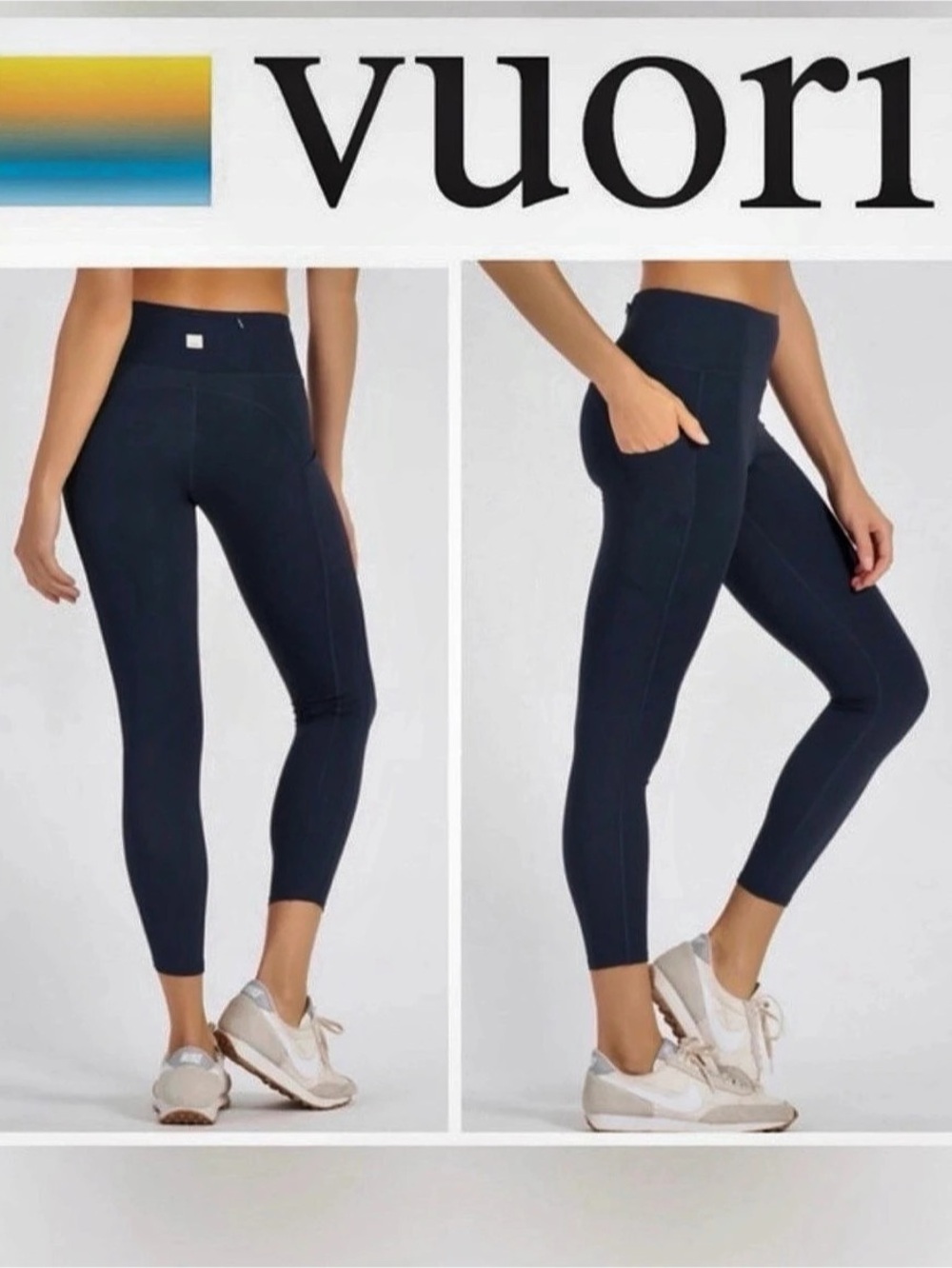 Vuori Women’s Stride Leggings 7/8 length in Ink (Navy), Size Small